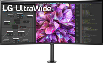 Monitor LG 38WQ88C W, 37.5", UWQHD+, i zi me të bardhë