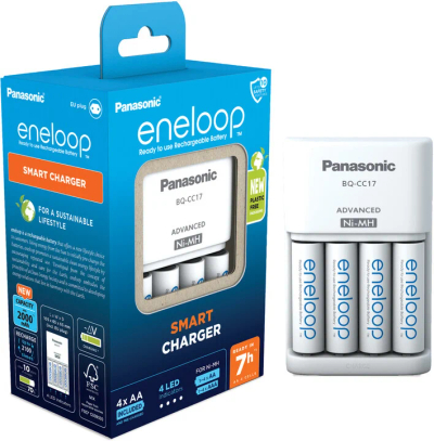 Karikues për bateri PANASONIC KJ17MCC40E + 4x bateri AA ENELOOP