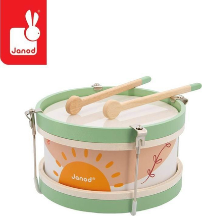 Daulle druri muzikore Janod Sunshine Drum, për kalamaj 18+ muajsh, shumëngjyrëshe