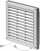 Grilë ventilimi me mbyllës dhe rrjetë AWENTA, 130 x 130mm, diametër 125mm, e bardhë