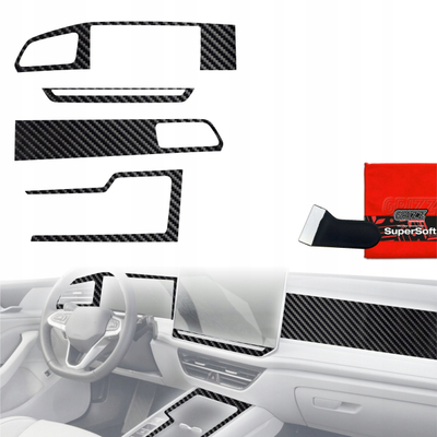 Film mbrojtës GrizzGlass PianoSkin për Volkswagen Passat B9 15", set 4 në 1, karbon i zi