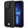Futrollë BMW Signature për iPhone 14 Pro, lëkurë, model Diamond, e zezë