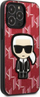Mbrotëse telefoni Karl Lagerfeld KLHCP13XPMNIKPI, për iPhone 13 Pro Max 6.7", hardcase, e kuqe