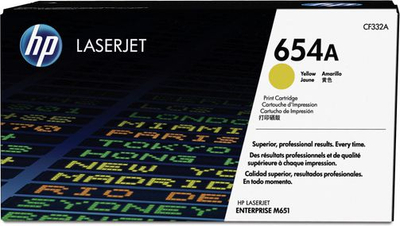 Toner për printerat HP 654A, CF332A, i verdhë