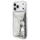 Kapak telefoni Guess Liquid Glitter Charms GUHCP17XGLHFLSI, për iPhone 17 Pro Max, transparent me shkëlqim, ngjyrë argjendi