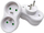 Adapter prizë Microconnect Plug EU në 2x French Type E, i bardhë