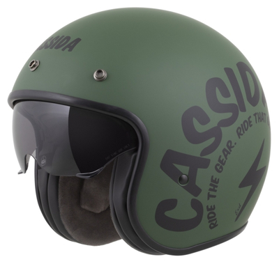 Helmetë moto CASSIDA Oxygen 2.0 Gear, madhësia XL, jeshile matte e zezë