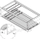 Pllakë montimi Schroff standarde, 160t 84TE, për kabinë rack 19", metal