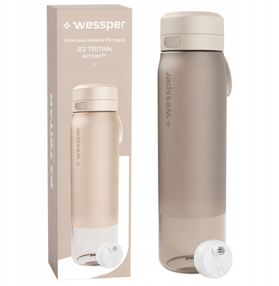 Shishe filtruese Wessper B2 Tritan Actitex, 1000ml, beige