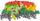 Stickerë shkumë Brewis Fruit and Vegetables, 51 copë, shumëngjyrshe