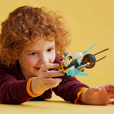 Set LEGO Ninjago Motoçikleta e Akullit e Zane 71816, 84 copë, për kalamaj 7+, shumëngjyrësh