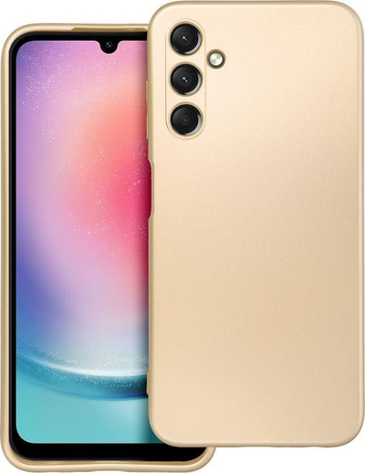 Klloçkë Metallic Case për Samsung Galaxy A25 5G, TPU, efekt metalik, e artë
