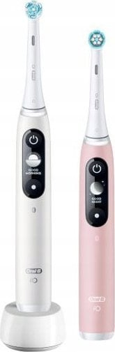 Furça dhëmbësh elektrike Oral-B iO Series 6 Duo, 2 copë, e bardhë edhe rozë