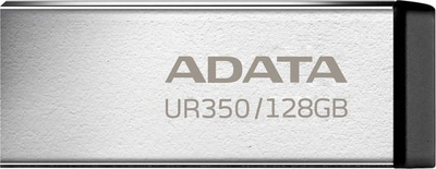 USB ADATA UR350, 128GB, USB 3.2, i zi argjendtë