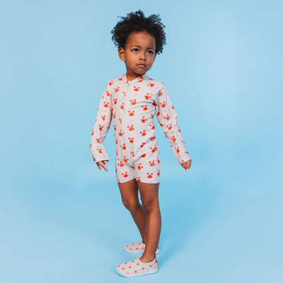 Swimsuit për djem Beige/Red | Crabby | | 74/80