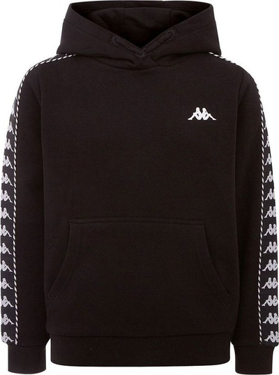 Bluzë me kapuç për kalamaj Kappa Igon Jr, fleece, me xhep kangur, e zezë