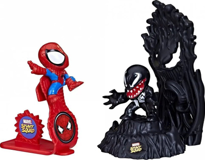 Set lojrash Marvel Stunt Squad Spider Man kundër Venom, me figurina 1.5\", për kalamaj 4+