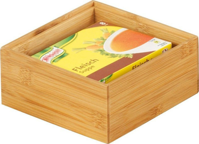 Kuti për me rujtë gjëra Zeller, bambu, 15x15x6.5 cm, shumëngjyrëshe