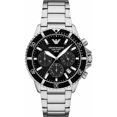 Рачен часовник Emporio Armani AR11739 Chronograph Holiday 2025, кварц, не’рѓосувачки челик, сребрен