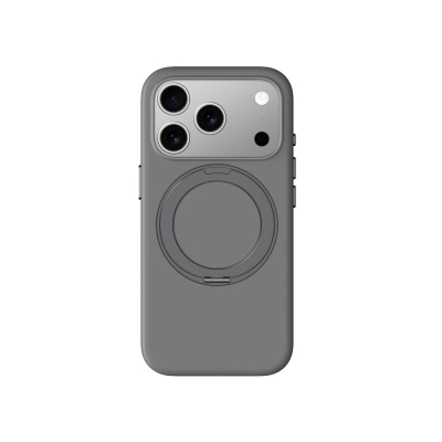 Mbështjellës telefoni AmazingThing Cloudie për iPhone 17 Pro Max, me stand, MagSafe, gri