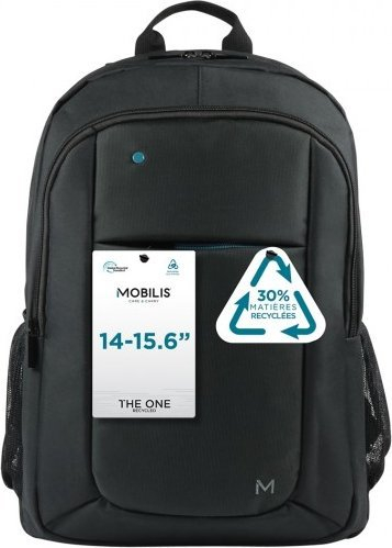 Çantë shpine për laptop Mobilis 003064, 15.6", xhepa të shumëfishtë, e zezë