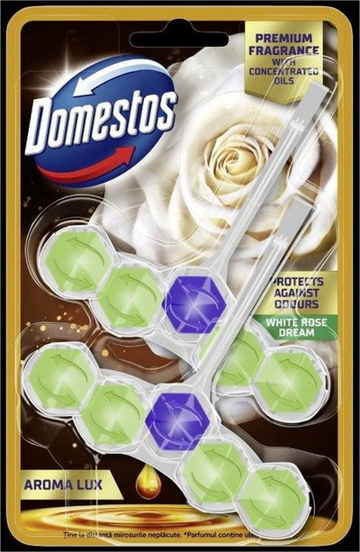 Bllok WC Domestos Aroma Lux White Rose Dream, 2 x 50g