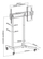 Stendë mobile për TV Techly 55"-100", rregullim elektrik, 120 kg, e zezë