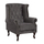 Karrige Polina stil Chesterfield velur gri 83×75×107 cm (HM0053.10), gri