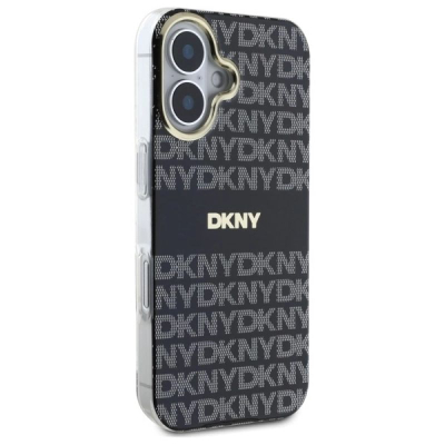Kapotë telefoni DKNY Repeat Pattern, MagSafe, për iPhone 16, e zezë