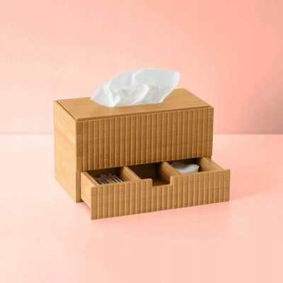 Kuti faculetash 5Five Simply Smart Terre Inconnue, me sirtar për rregullim, bambu natyrale