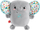 Lodër pelushi Fisher Price Elefant për bebe, me shumë lloje pëlhure, gri
