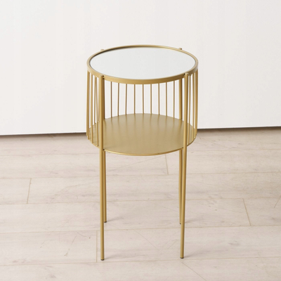Tavolinë anësore Lobo Metal Table, 33 x 55.5 cm, ngjyrë ari