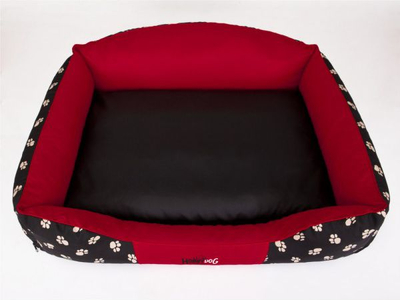 Shtrat qeni Hobbydog Royal Bed L, motiv Red Crown, i kuq