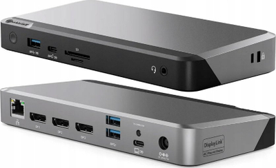 Dok universal Alogic DX3, Triple 4K Display, USB C dhe USB A, i zi
