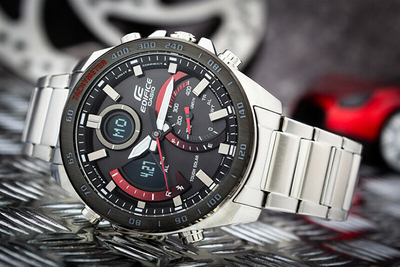 Orë për meshkuj Casio	ECB-900DB-1AER, e argjendtë/zezë