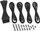 Set kabllosh zgjatuese PSU Cablemod CM-CAB-CKIT-N86KK-R, 0.45m, ModMesh, i zi