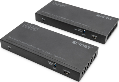 Set ekstenderi KVM HDMI Digitus HDBaseT 4K, 150 m, i zi