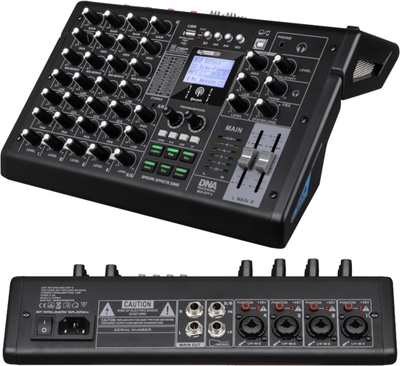 Mikser audio DNA MIX-EFF 6, 6 kanale, USB Bluetooth, gri