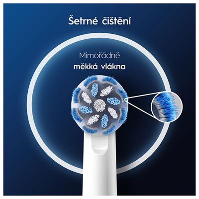 Koka furçe elektrike Oral B PRO Sensitive Clean, 4 copë, të bardha