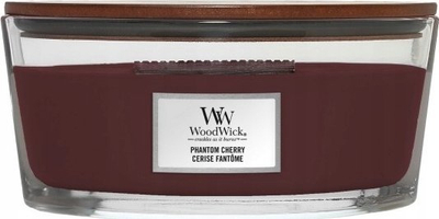Qiri WoodWick Phantom Cherry Ellipse, HearthWick, deri nja 80 orë, i kuq