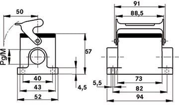 Strehë bazë konektori LAPP EPIC H-B 10 PG21 10034700, set 10 copë, metal, gri