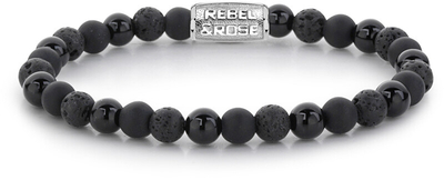 Byzylyk Rebel & Rose Rocks, 6mm, unisex, argjendi
