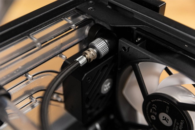 Testues presioni për ftohje me lëng EK Water Blocks EK-Loop Leak Tester Flex, G1/4", me manometër, gri e zezë