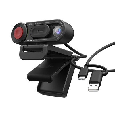 Kamerë web J5create JVU250, Full HD 1080p, auto edhe me dorë fokus, e zezë