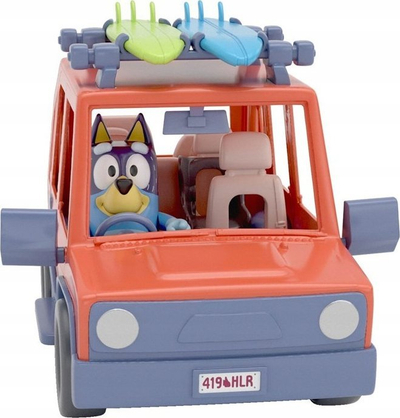 Set lodrash Bluey Family Cruiser 90080, makinë familjare lodër për figurina, shumëngjyrëshe