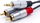 Kabllo audio Qoltec Jack 3.5mm në 2x RCA, 1m, e zezë