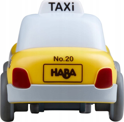 Makine lodër HABA Kullerbu Taxi Push and Go, për kalamaj 2+, e verdhë