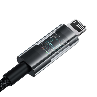 Кабел за полнење Baseus Gem, USB A кон Lightning, 2 m, 2.4A, црна