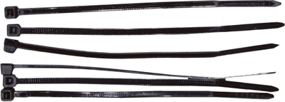 Lidhëse kabllosh Mega 59220C, 2.5x200mm, 100 copë, të zeza