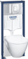 Set WC i varur Grohe Solido 39468000, kornizë mbajtëse, ulëse SoftClose, buton dual-flush, krom